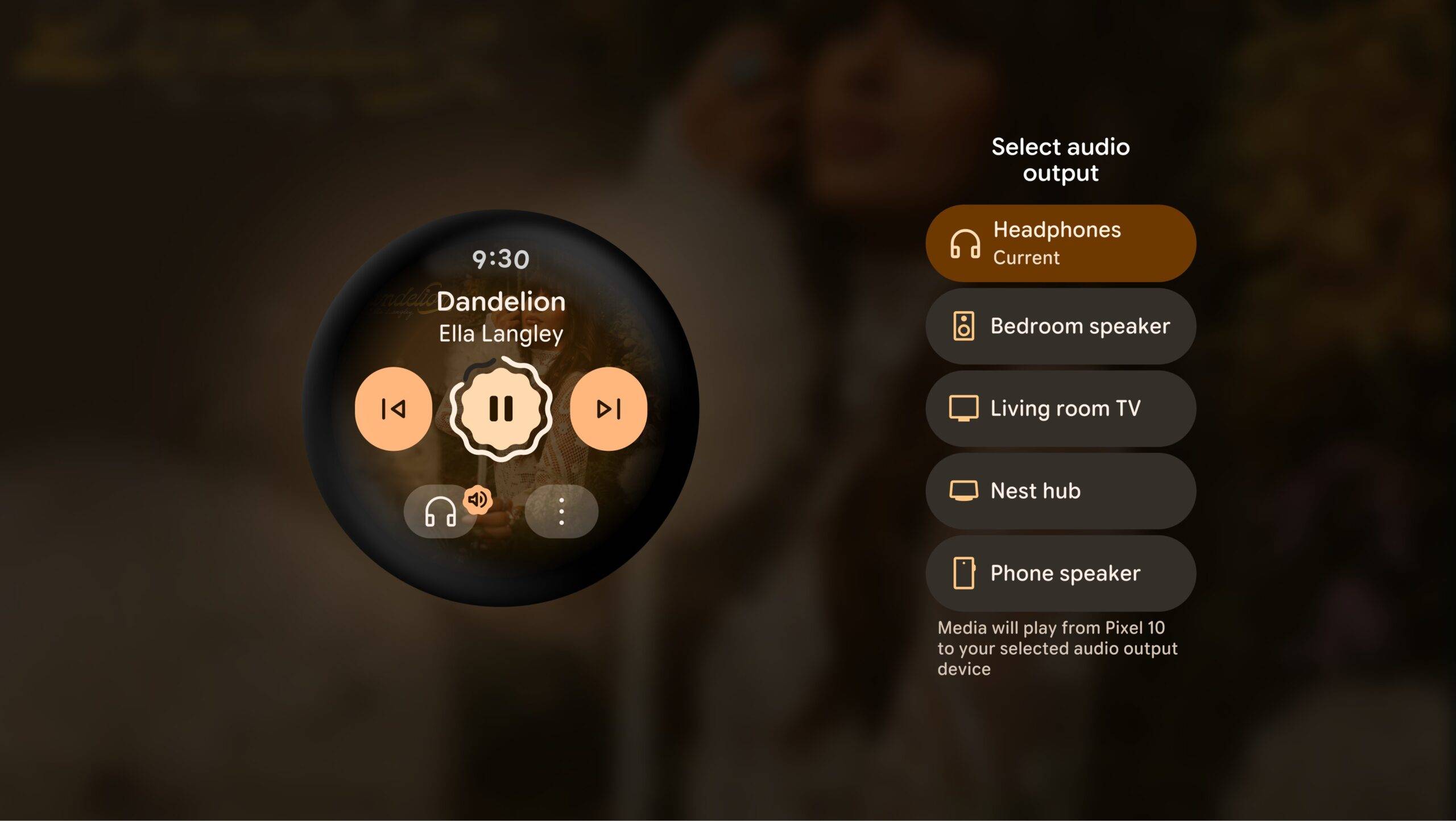Audio output switcher Wear OS 7