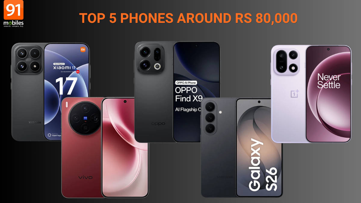 Top 5 phones worth buying around Rs 80,000 in May 2026
