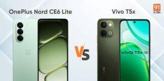 OnePlus Nord CE 6 Lite and Vivo T5x compared: which phone should you pick under Rs 25,000?