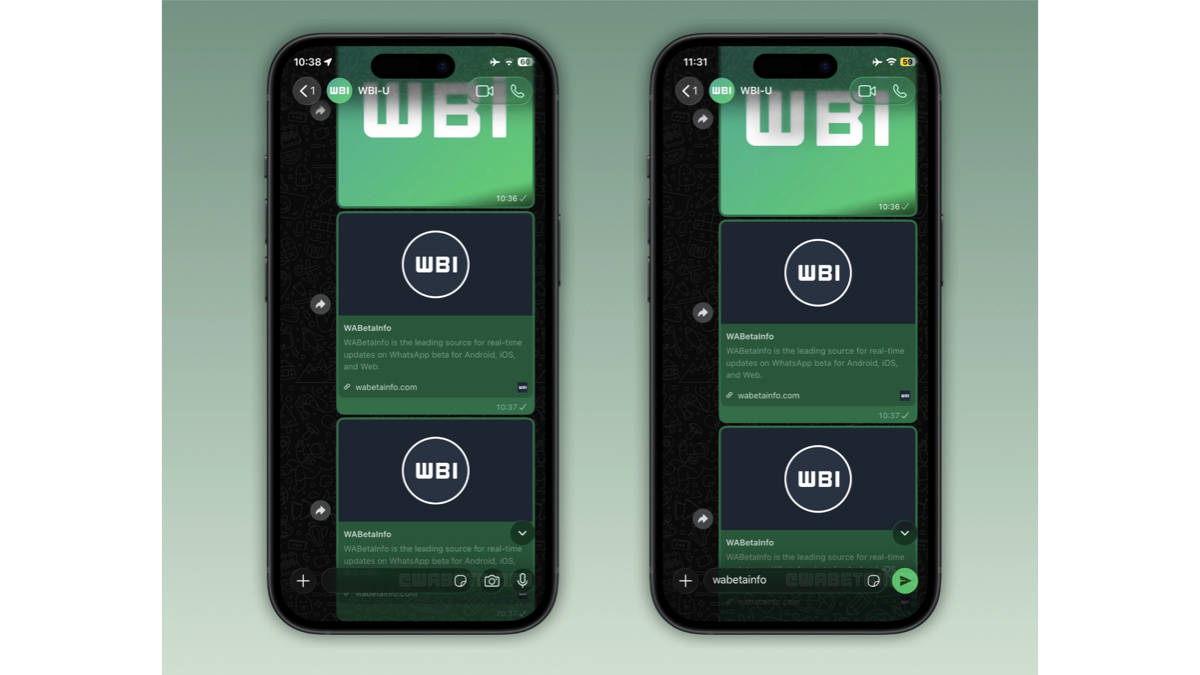 WhatsApp's "Liquid Glass" chat design leaks with floating input bar and translucent UI