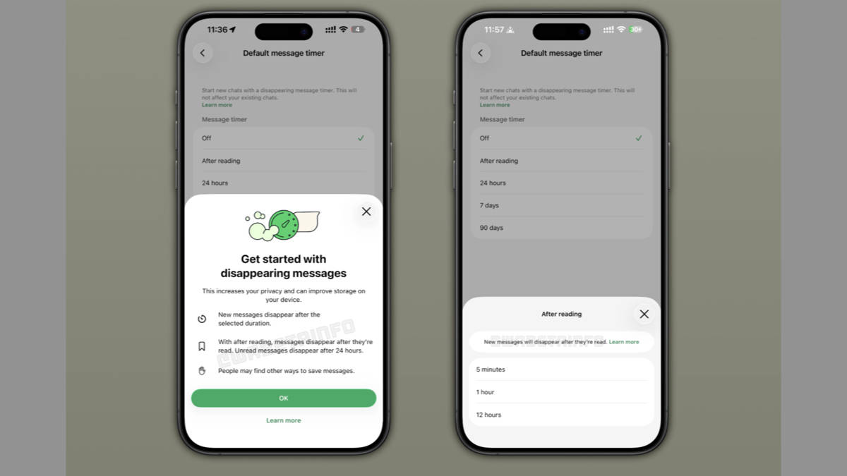 WhatsApp starts testing View-Once disappearing messages on iOS