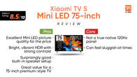 Xiaomi TV S Mini LED 75-inch Review: Dangerously good for the price Related Article