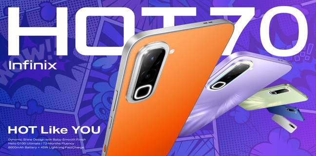 Infinix Hot 70 launched with colour-changing rear panel and 6,000mAh battery