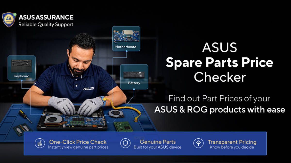 ASUS launches Part Price Checker in India, letting customers verify genuine spare part costs before visiting a service centre