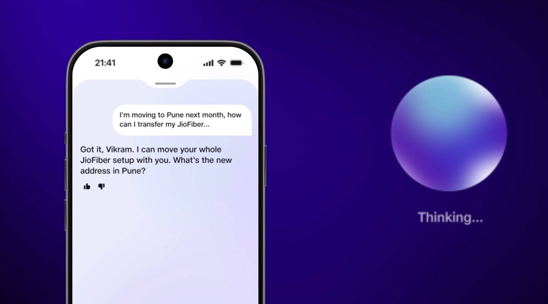 MyJio app with AI