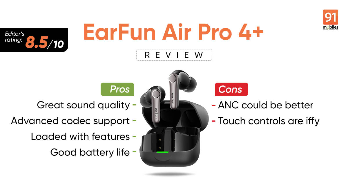 EarFun Air Pro 4+ review: the promise of Snapdragon Sound, delivered