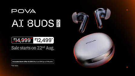 POVA AI Buds Pro launched in India with 48dB ANC, AI recording and real-time translation
