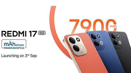 Redmi 17 5G to launch in India on September 3rd with 7,900mAh battery