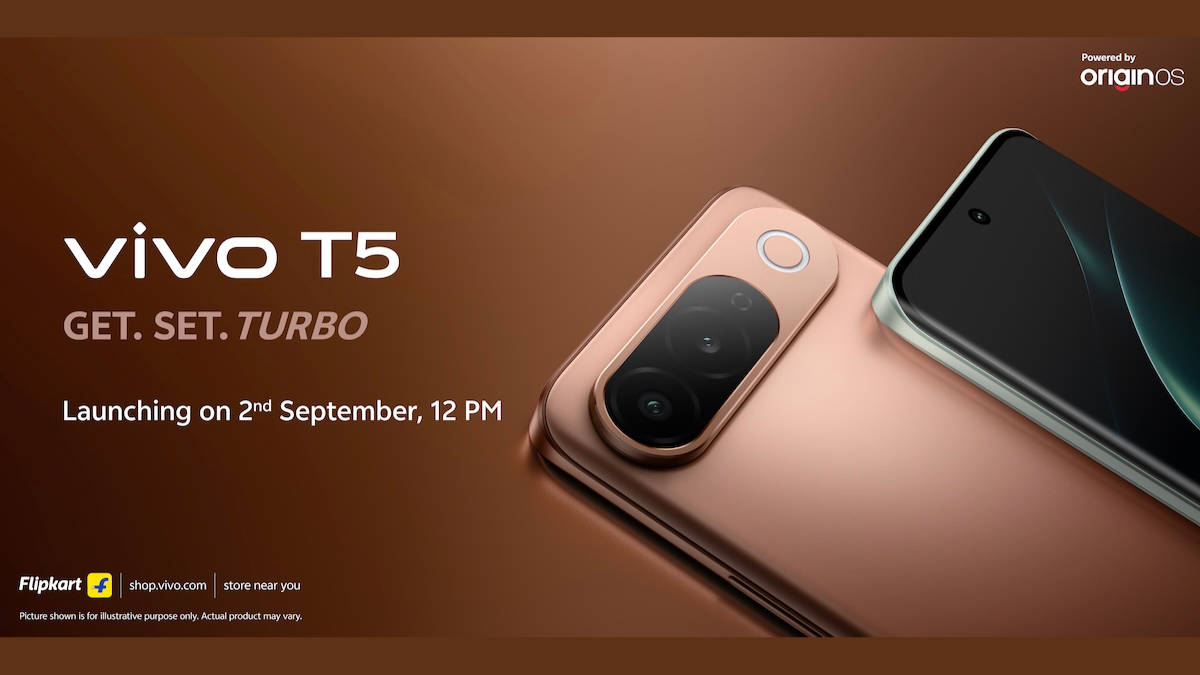Vivo T5 launching in India on September 2nd with 7,050mAh battery, Dimensity 7500 Turbo chipset