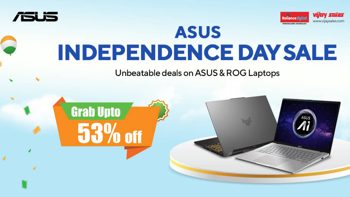 ASUS Independence Day Sale 2026: up to 53% off on ROG, TUF, Vivobook, and Zenbook laptops till August 16