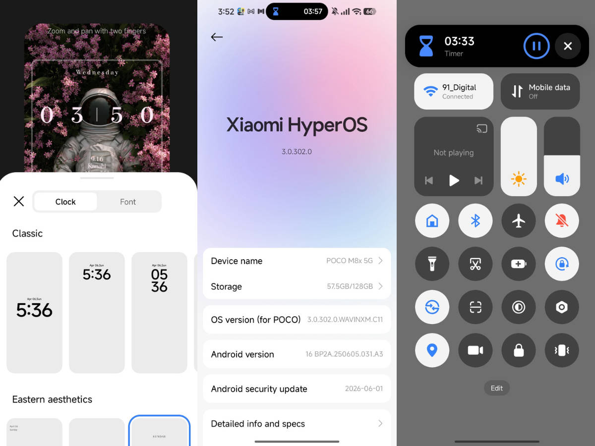 POCO M8x HyperOS 3 software