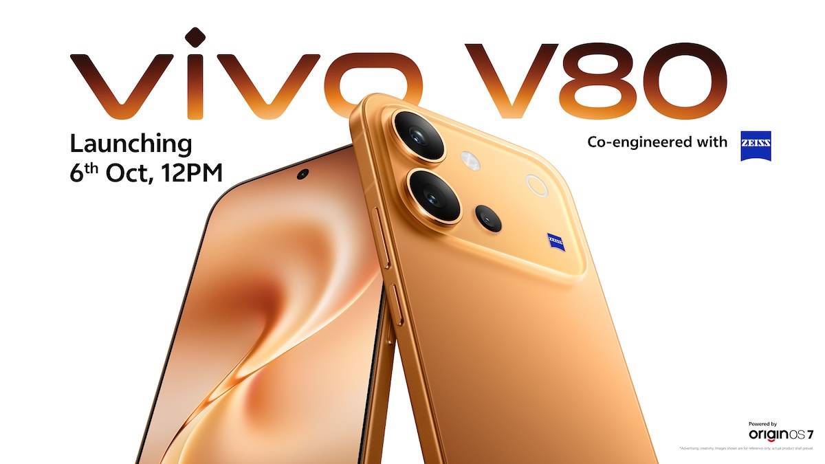 Vivo V80 with OriginOS 7 set to launch in India on October 6