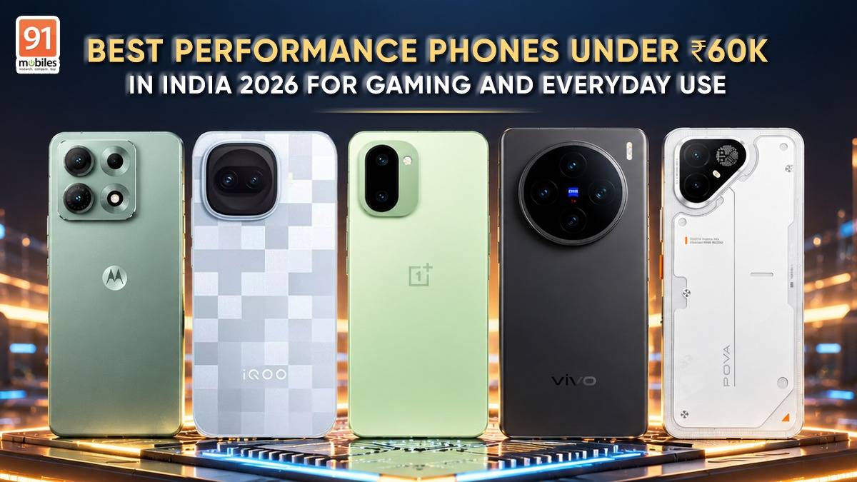 Best Performance Phones Under Rs. 60k in India 2026 for Gaming and Everyday Use