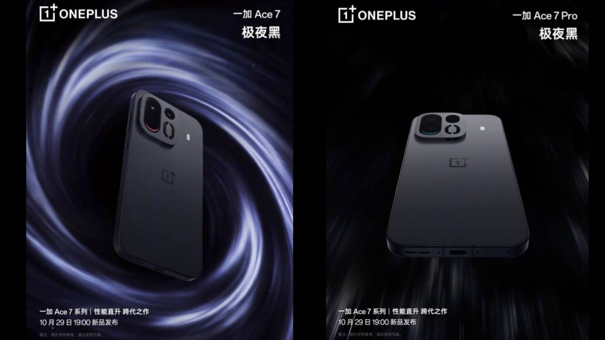 OnePlus Ace 7, Ace 7 Pro colours revealed; 9,000mAh battery and 185Hz display also confirmed ahead of launch