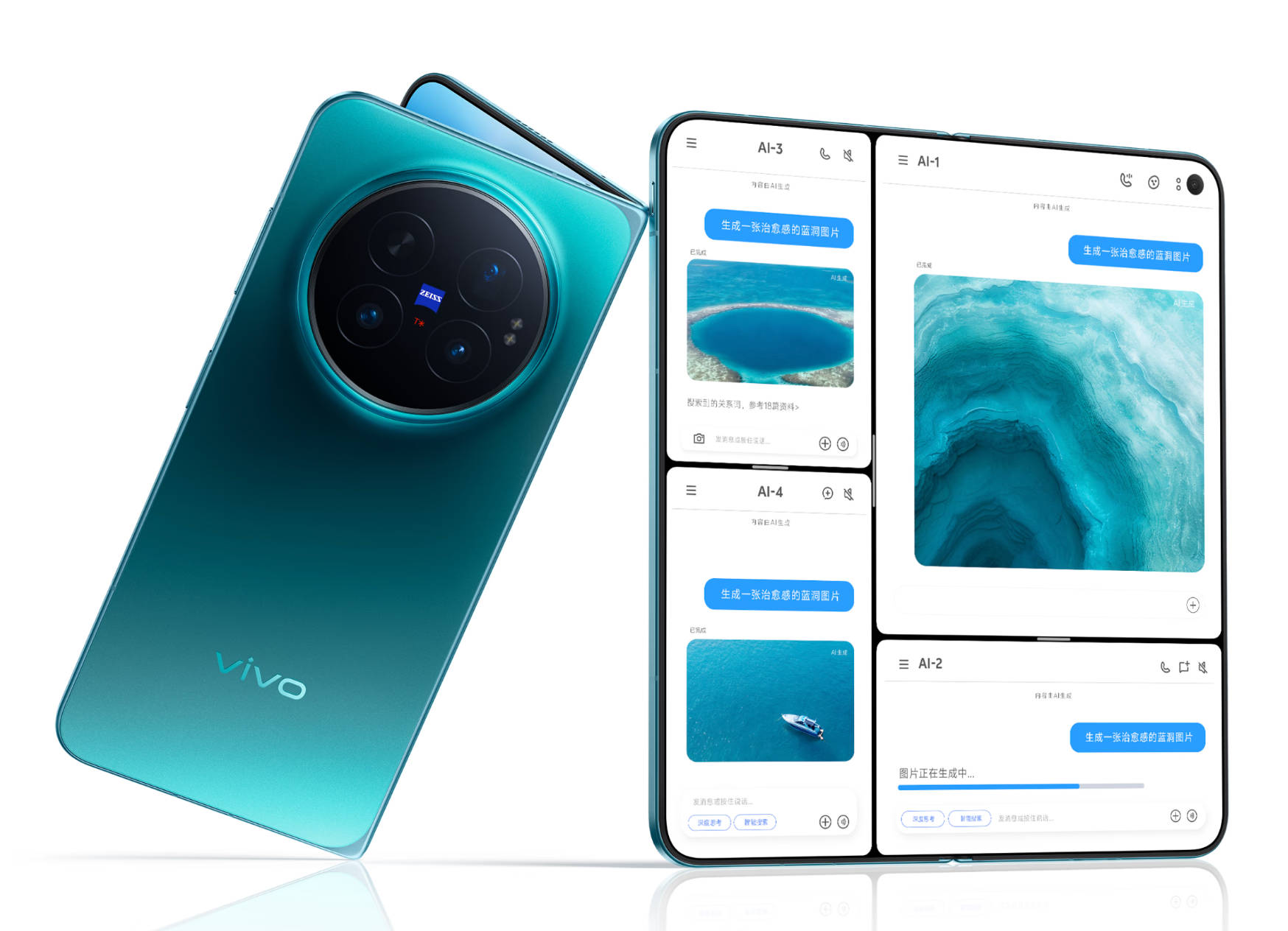 Vivo X Fold 6 front rear